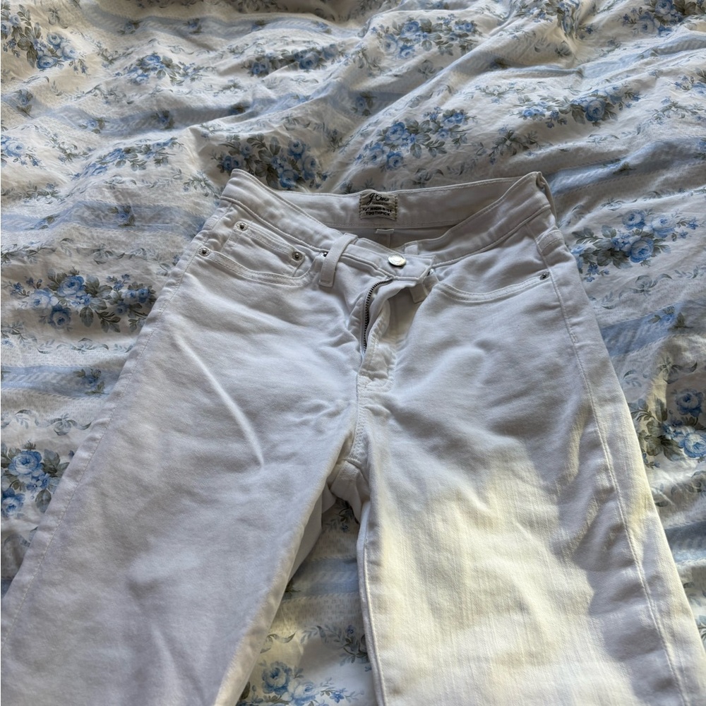 J. Crew White High-Rise Toothpick Jeans